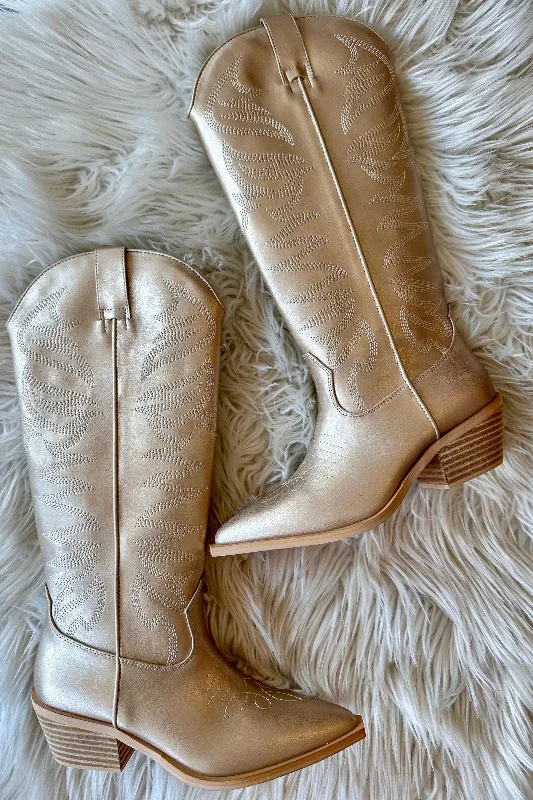 Zerena Gold Boots