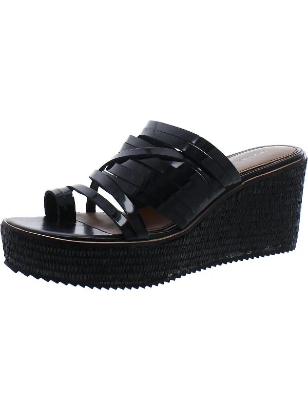 ITHACA Womens Slip On Laceless Wedge Sandals Memory - Foam Slipper Look  